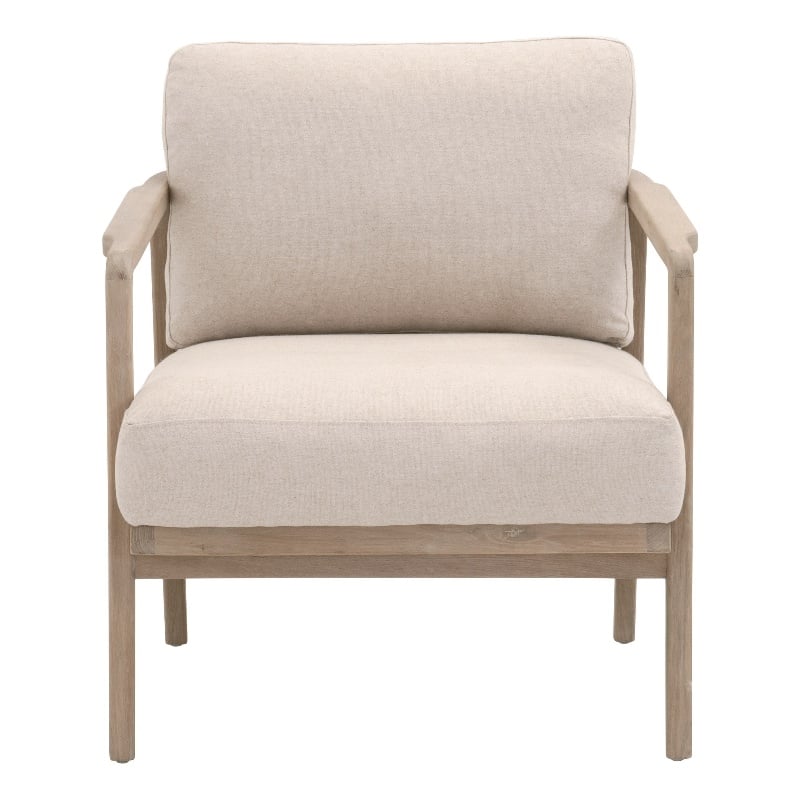 Pemberly Row Modern / Contemporay Fabric Club Chair in Beige
