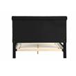 Pemberly Row Tufted Velvet Fabric Queen Platform Bed in Black