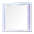 Pemberly Row Mirror in Milky White with Crystal Accents on the Frame