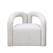 Pemberly Row Modern / Contemporay Cream Boucle Fabric Arm Chair