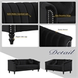 Pemberly Row Modern / Contemporay 2 Piece Living Room Set in Black