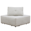 Pemberly Row Linen Fabric Upholstered Corner Wedge in Beige