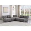 Pemberly Row Linen Fabric Upholstered Armless Chair in Gray