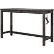 Pemberly Row Rectangular Transitional Wood Bar Table in Charcoal