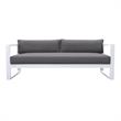 Pemberly Row 4-Piece Modern Aluminum Outdoor Set in White/Gray