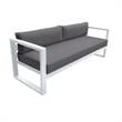 Pemberly Row 4-Piece Modern Aluminum Outdoor Set in White/Gray