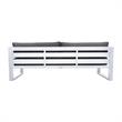 Pemberly Row 4-Piece Modern Aluminum Outdoor Set in White/Gray