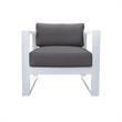 Pemberly Row 4-Piece Modern Aluminum Outdoor Set in White/Gray