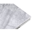 Pemberly Row Modern Crownie Silver Square Faux Marble End Table