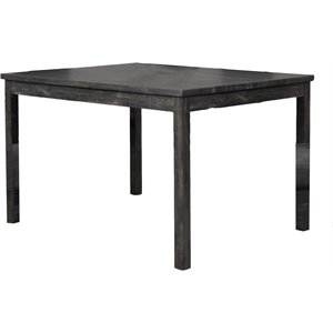 Pemberly Row Modern 48&quot Rectangular Wood Dinette Table in Black