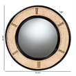 Pemberly Row Rattan Accent Wall Mirror in Black and Natural Brown