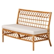 Pemberly Row Modern Bohemian Honey Rattan 4-Piece Dining Nook Set