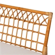Pemberly Row Modern Bohemian Honey Rattan 4-Piece Dining Nook Set
