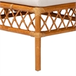 Pemberly Row Modern Bohemian Honey Rattan 4-Piece Dining Nook Set