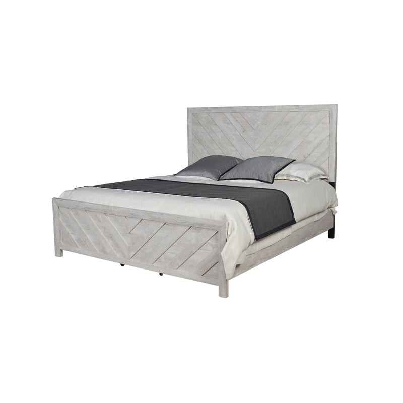 Pemberly Row Modern / Contemporay King Bed Made with Wood in Gray