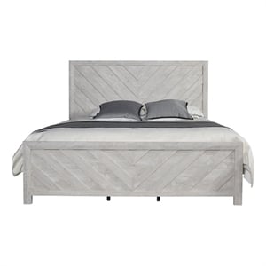 Pemberly Row Modern / Contemporay King Bed Made with Wood in Gray