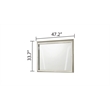 Pemberly Row Modern / Contemporay Mirror Made with Wood in Silver