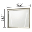 Pemberly Row Modern / Contemporay Mirror Made with Wood in Silver