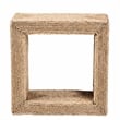 Pemberly Row 1-Shelf Seagrass & Wood End Table in Natural Brown