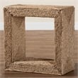 Pemberly Row 1-Shelf Seagrass & Wood End Table in Natural Brown