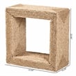 Pemberly Row 1-Shelf Seagrass & Wood End Table in Natural Brown