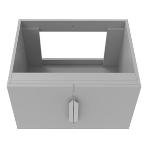 Pemberly Row 24&quot Wood Floating Vanity Base with Drawers in Gray