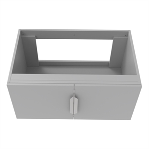 Pemberly Row 30&quot Wood Floating Vanity Base with Drawers in Gray