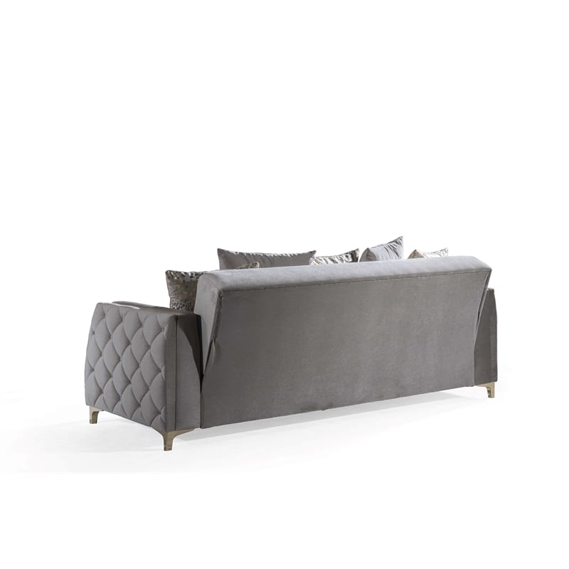 Pemberly Row Modern 3PC Living Room Set Made with Wood in Taupe