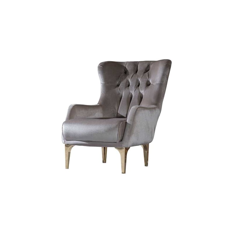 Pemberly Row Modern 3PC Living Room Set Made with Wood in Taupe