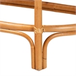Pemberly Row Modern Bohemian Natural Brown Rattan Console Table