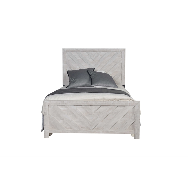 Pemberly Row Full 5PC Modern Bedroom Set Made with Wood in Gray