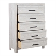 Pemberly Row Full 5PC Modern Bedroom Set Made with Wood in Gray