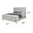Pemberly Row Twin 5PC Modern Bedroom Set Made with Wood in Gray