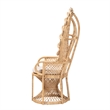 Pemberly Row Modern Bohemian Natural Brown Rattan Peacock Chair