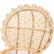 Pemberly Row Modern Bohemian Natural Brown Rattan Peacock Chair