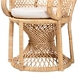 Pemberly Row Modern Bohemian Natural Brown Rattan Peacock Chair