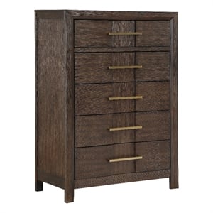 Pemberly Row Chest Modern Design made with wood in Walnut Color