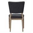 Pemberly Row Fabric Upholstered Dining Chair Dark Gray Set of 2
