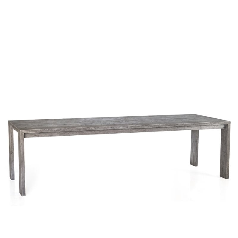 Pemberly Row Contemporary Wood Patio Dining Table in Natural