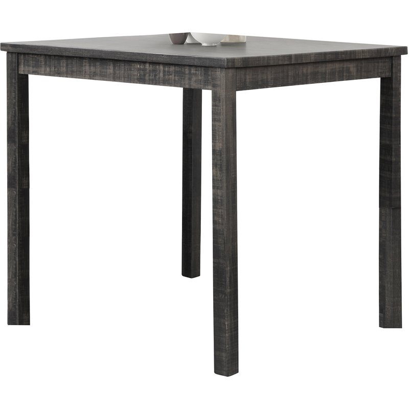 Pemberly Row Square Wood Counter Height Dining Table in Black