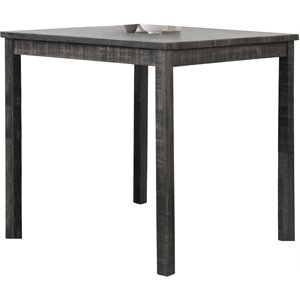Pemberly Row Square Wood Counter Height Dining Table in Black