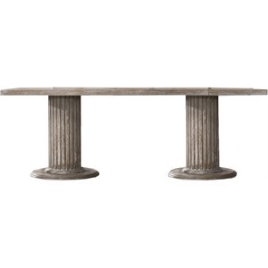 Pemberly Row Modern 84&quot Transitional Wood Dinette Table in Gray