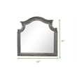 Pemberly Row Traditional Mirror Made With Wood in Gray Finish