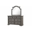 Pemberly Row Traditional Mirror Made With Wood in Gray Finish