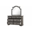 Pemberly Row Traditional Mirror Made With Wood in Gray Finish