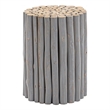 Pemberly Row Contemporary Jungle Wood End Table in Gray Color