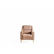 Pemberly Row Contemporary Velvet Fabric Wooden Chair in Copper
