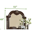 Pemberly Row Traditional Mirror made with Wood in Dark Walnut