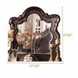 Pemberly Row Traditional Mirror Made with Wood in Dark Walnut