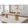 Pemberly Row Modern Light Brown Oak Wood Extendable Dining Table
